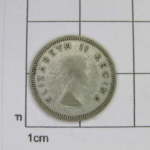 1953 SAU tickey 3d - extra dot on 5