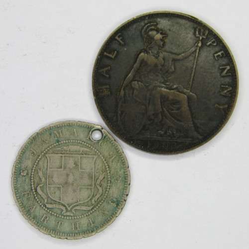 Lot of 5 coins each coin over 100 years old