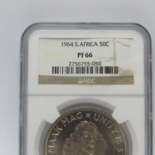 1964 RSA Silver 50c graded PF66 by NGC