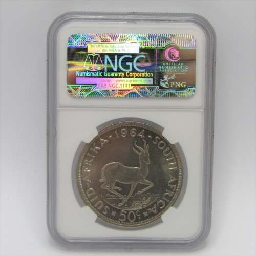 1964 RSA Silver 50c graded PF66 by NGC
