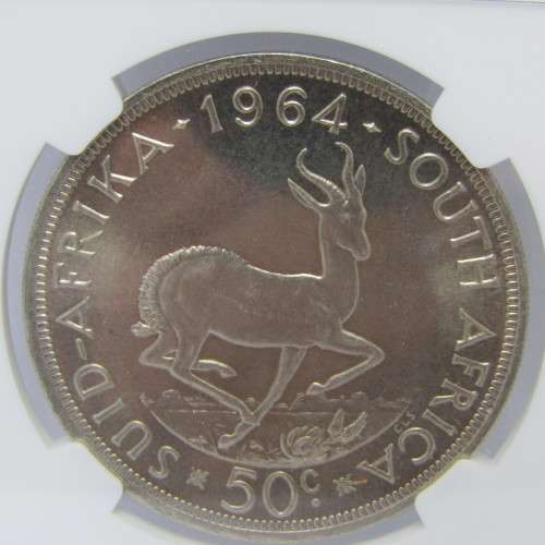 1964 RSA Silver 50c graded PF66 by NGC