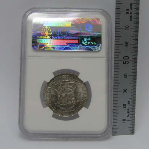 1947 South Africa Union Two Shilling graded PF65 by NGC