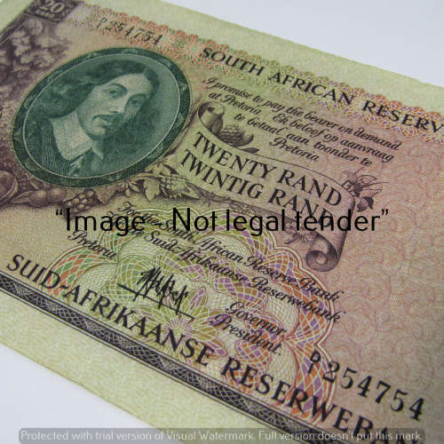 MH de Kock 4th Issue R20 bank notes in decent condition