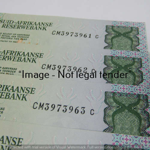 CL Stals 1st Issue R10 bank notes - Lot of 6 notes with consecutive numbers