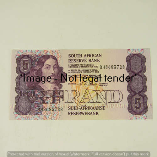 CL Stals 1st Issue R5 bank notes - Lot of 3 uncirculated with consecutive numbers