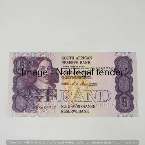 CL Stals 1st Issue R5 bank notes - Lot of 3 uncirculated with consecutive numbers