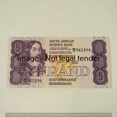 GPC de Kock 3rd Issue R5 bank notes uncirculated with consecutive numbers - lot of 3