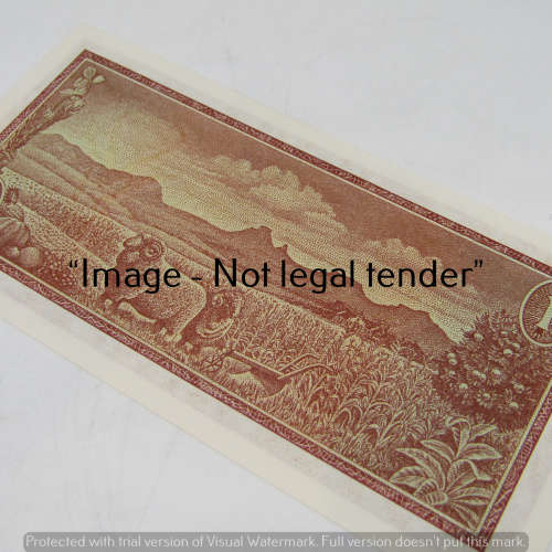 TW de Jongh 1st Issue R1 bank notes - springbok watermark - uncirculated