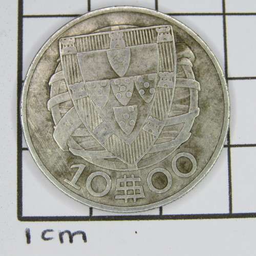 1934 Portugal Silver 10 Escudo