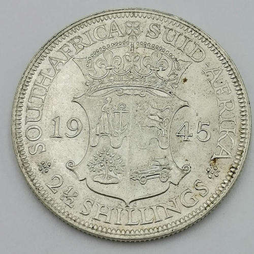 South Africa 1945 half crown AU or better