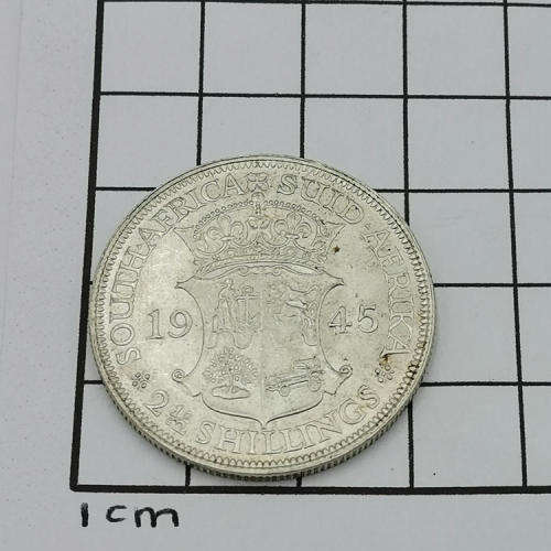 South Africa 1945 half crown AU or better