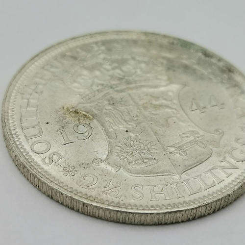 South Africa 1944 half crown AU + / very close to uncirculated