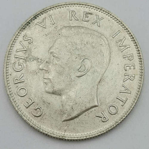 South Africa 1944 half crown AU + / very close to uncirculated