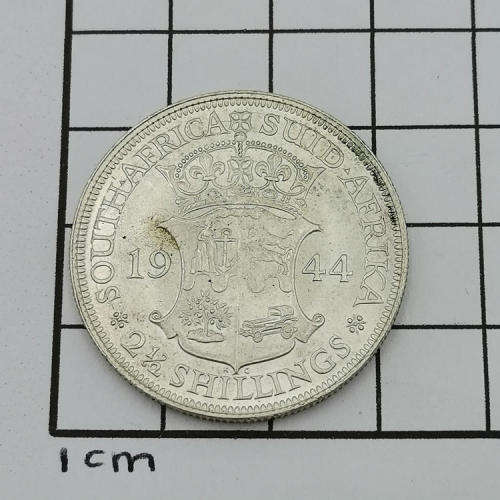 South Africa 1944 half crown AU + / very close to uncirculated