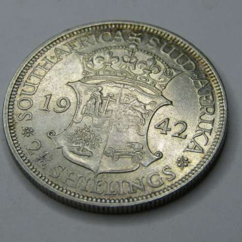 1942 SAU George V half crown - VF+ with lustre