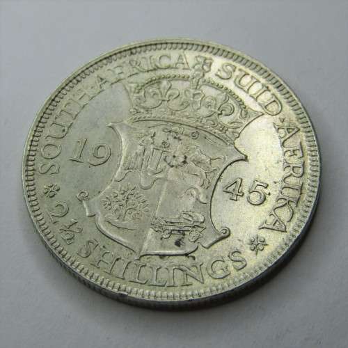 1945 SAU George VI half crown - VF+ with lustre
