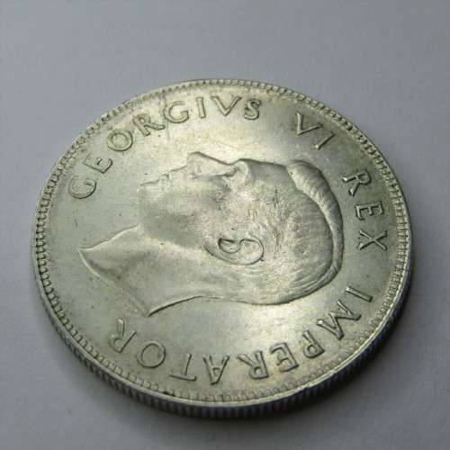 1945 SAU George VI half crown - VF+ with lustre
