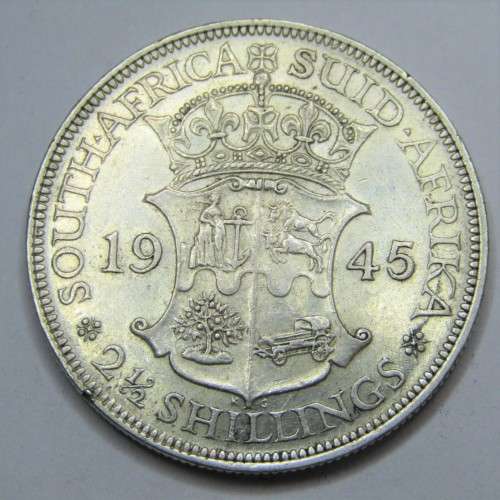 1945 SAU George V half crown - EF