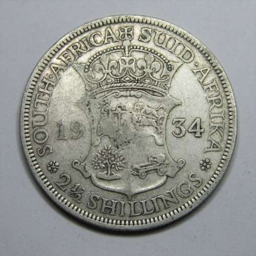 1934 SAU George V half crown - VF