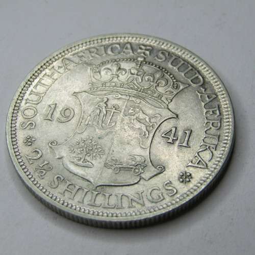 1941SAU George V half crown - aEF some lustre