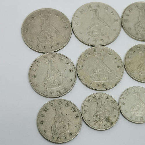Lot of 12 old Zimbabwe coins - all different