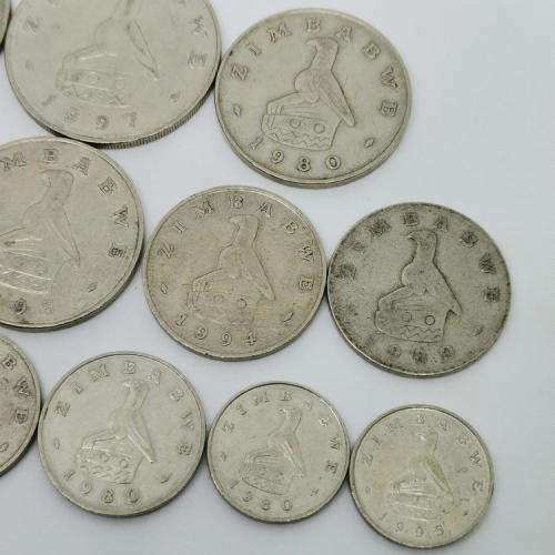 Lot of 12 old Zimbabwe coins - all different