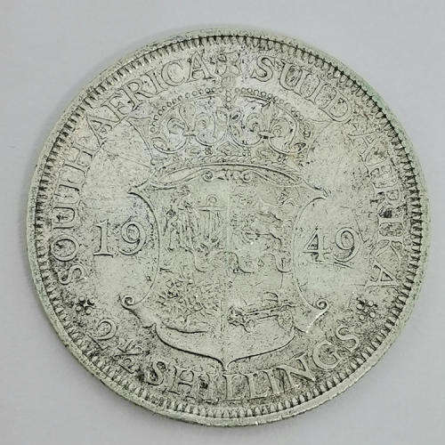 South Africa 1949 half crown XF+ - only 1891 minted