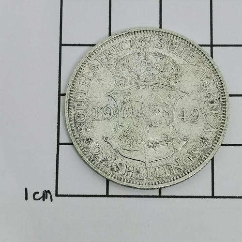 South Africa 1949 half crown XF+ - only 1891 minted