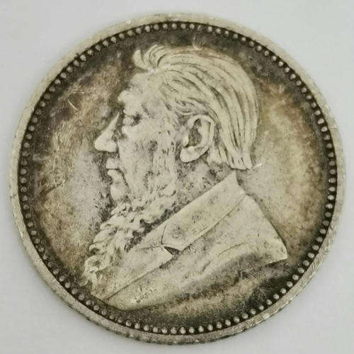 ZAR Paul Kruger 1893 sixpence VF+