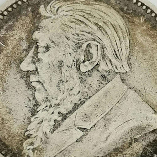 ZAR Paul Kruger 1893 sixpence VF+