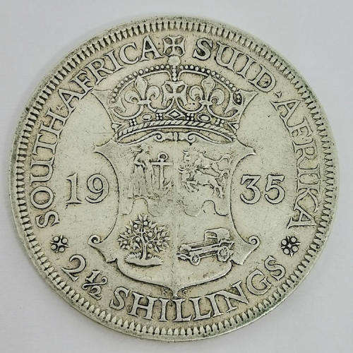 South Africa 1935 half crown VF or better