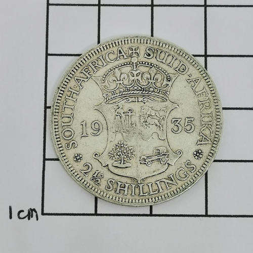 South Africa 1935 half crown VF or better