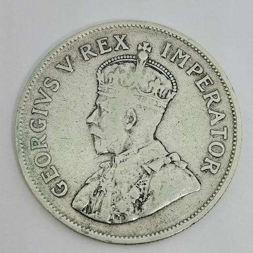 South Africa 1927 half crown F+