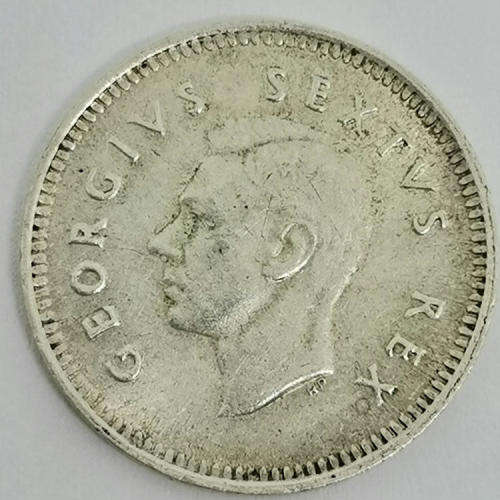 South Africa 1950 Three pence tickey AU