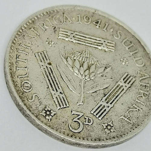 South Africa 1941 Three pence tickey EF+