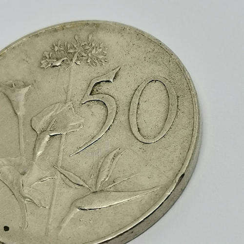 South Africa 1965 circulation Afrikaans 50 cent - VF+  - only 2911 minted