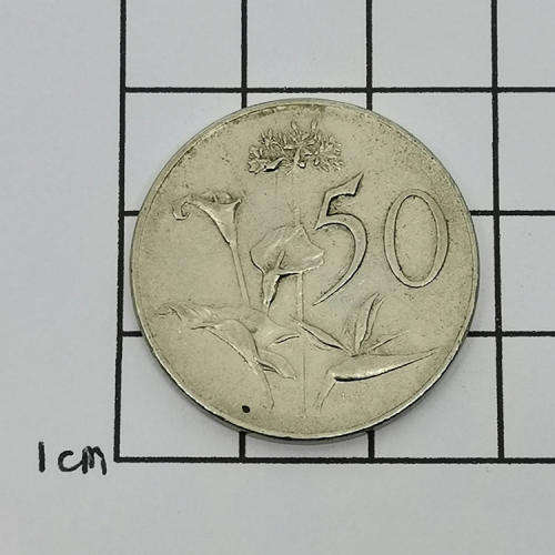 South Africa 1965 circulation Afrikaans 50 cent - VF+  - only 2911 minted