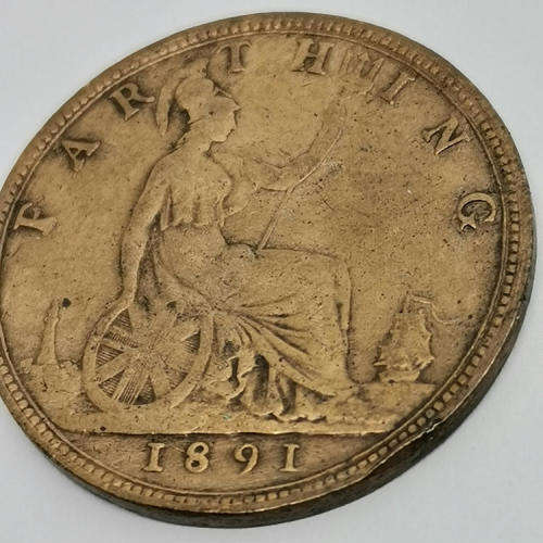 Great Britain 1891 Victoria farthing