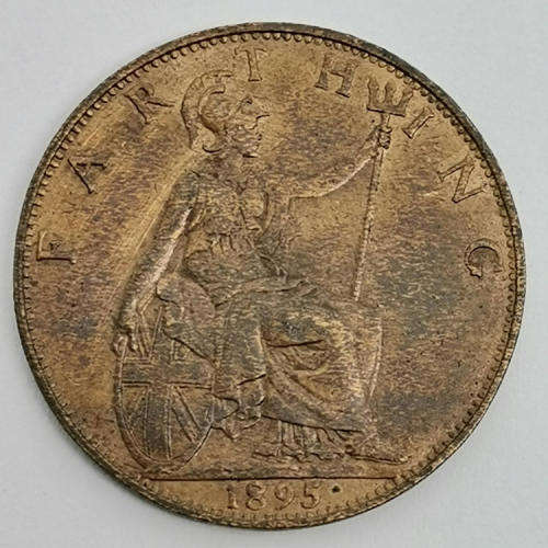 Great Britain 1895 farthing Victoria XF