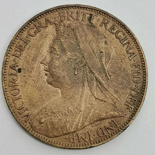 Great Britain 1895 farthing Victoria XF
