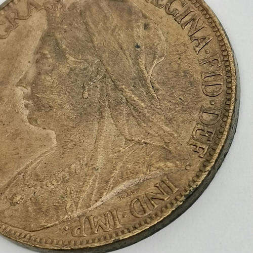 Great Britain 1895 farthing Victoria XF