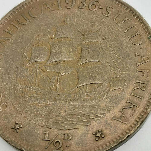 South Africa 1936 half penny EF