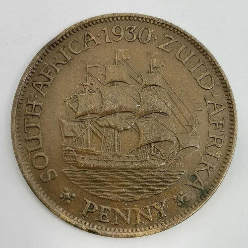 South Africa 1930 penny VF+