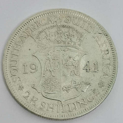 South Africa 1941 Two and Half shilling EF half crown