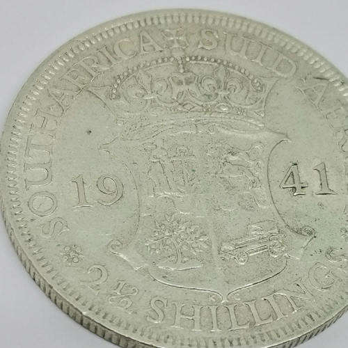 South Africa 1941 Two and Half shilling EF half crown