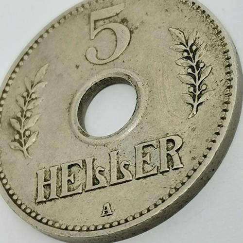 German East Africa 1913 Five Heller
