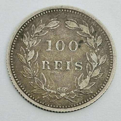 Portugal 1893 Silver 100 reis