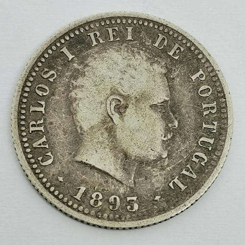 Portugal 1893 Silver 100 reis