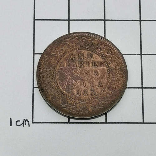 India 1903 quarter Anna - XF+