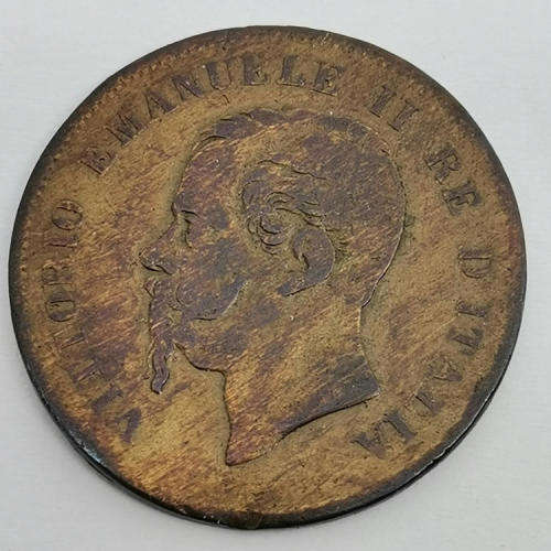 Italy 1861 Copper 5 centesimi